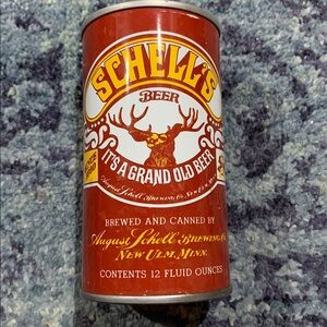 August Schell’s Beer White, brown empty collectible can New Ulm, Minn